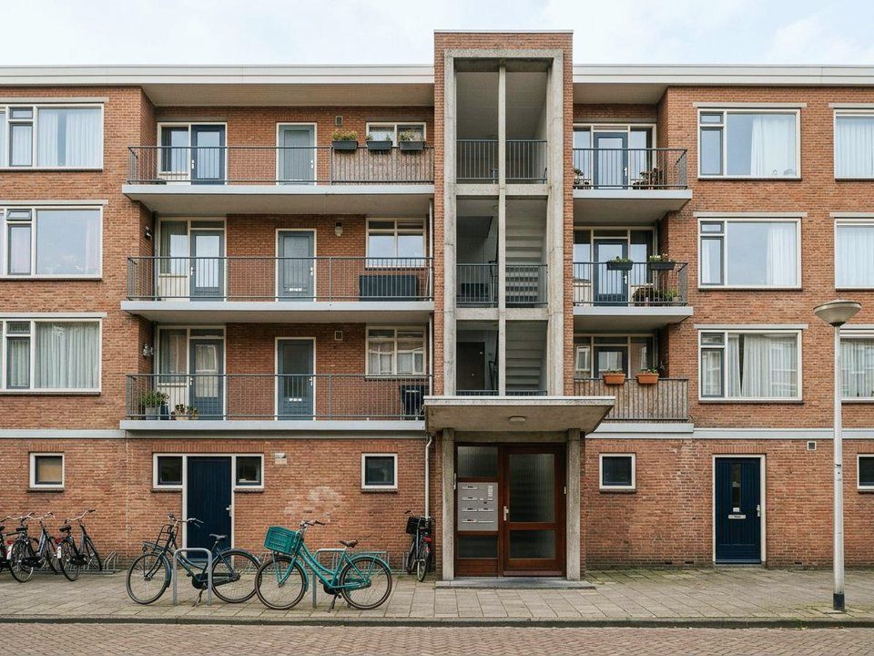 Portiekflat met huurwoningen, waar de verhuurder een energielabel moet hebben